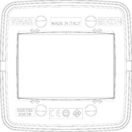 Vimar EIKON 3-Module Round Cover Plate for British Standard, 95 x 95 mm, Clamp Mount — Quality Boat Parts