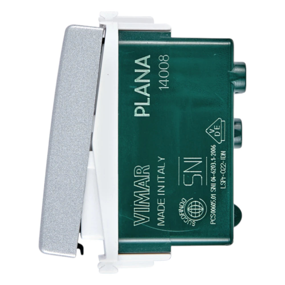 Vimar Plana 1P NO 10A Push Button, 250V, Lightable, IP40 — Quality Boat Parts