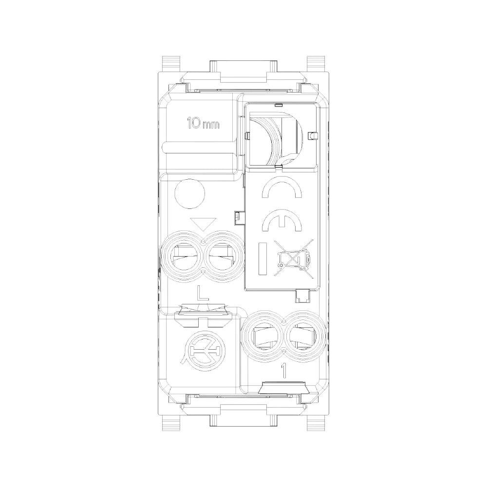Vimar Plana 1P NO 10A Push Button, 250V, Lightable, IP40 — Quality Boat Parts