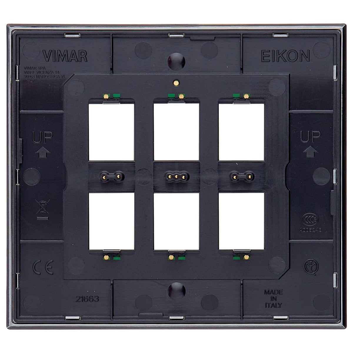 Vimar Eikon 3-Module Electronic Cover Plate, Horizontal or Vertical Mount — Quality Boat Parts