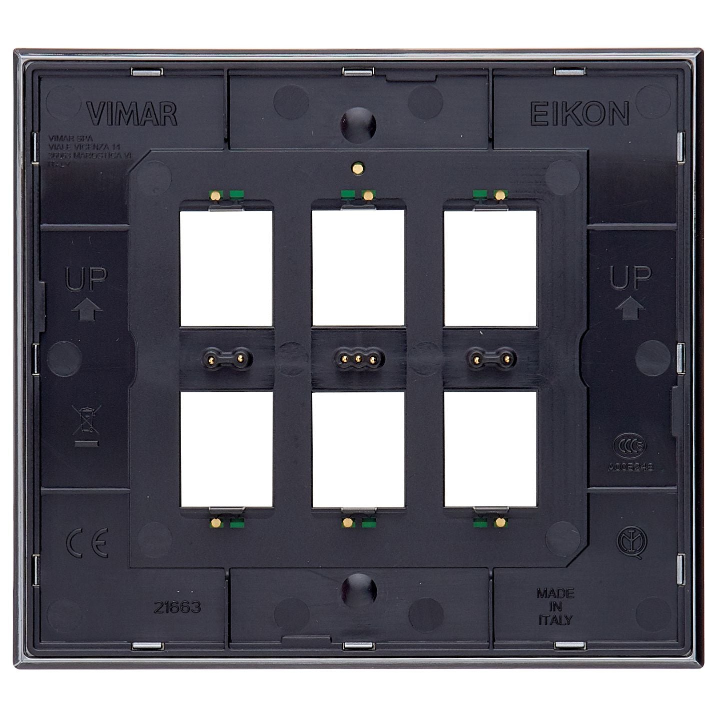 Vimar Eikon 3-Module Electronic Cover Plate, Horizontal or Vertical Mount — Quality Boat Parts