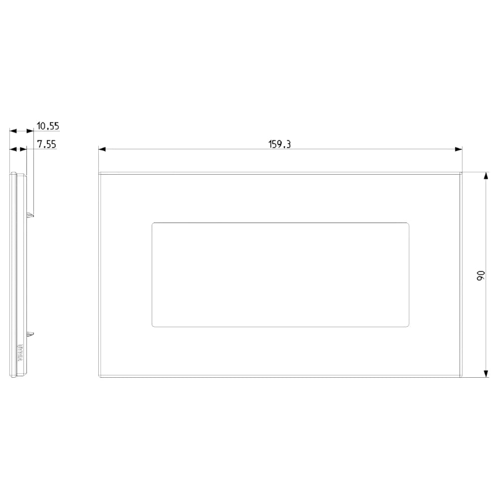 Vimar EIKON 5-Module British Standard Cover Plate, 159.3 x 90 mm, Clamp Mounting — Quality Boat Parts