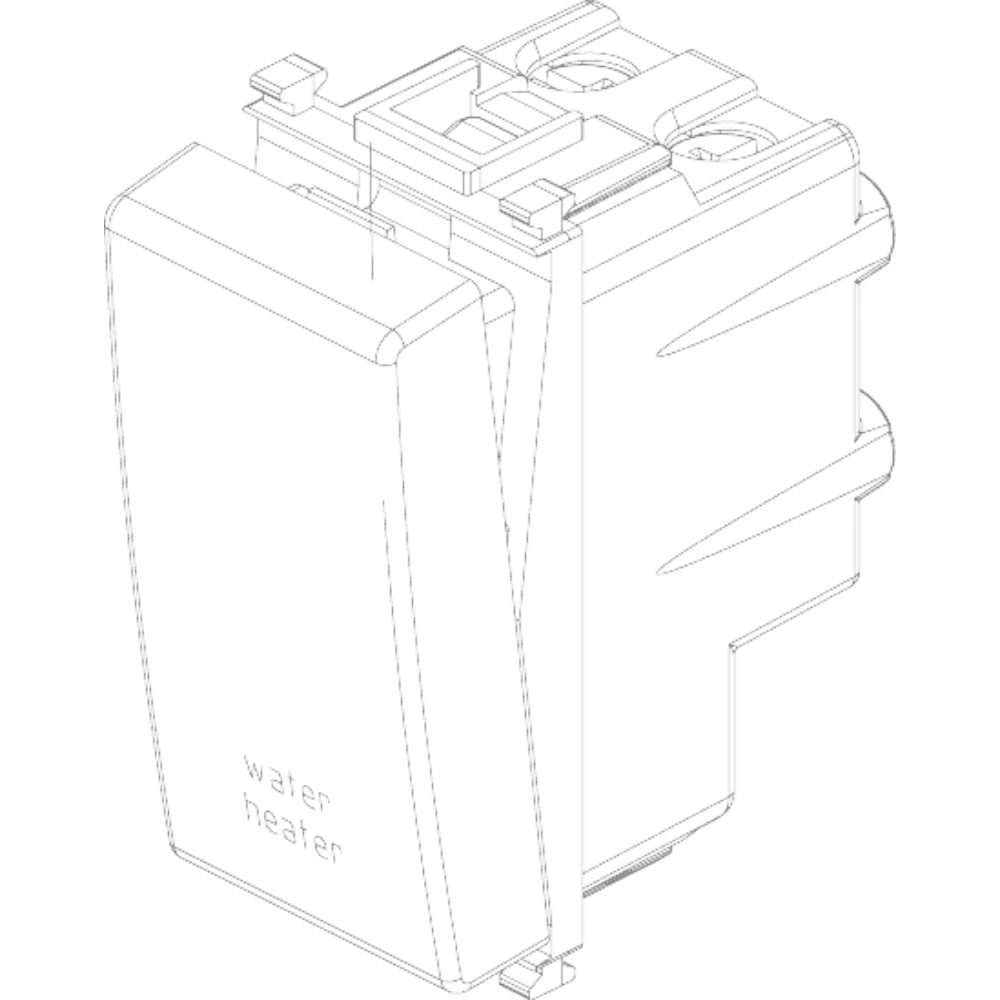 Vimar Plana 2P 20AX 1-Way Switch, 250V, IP40, Flush Mount — Quality Boat Parts