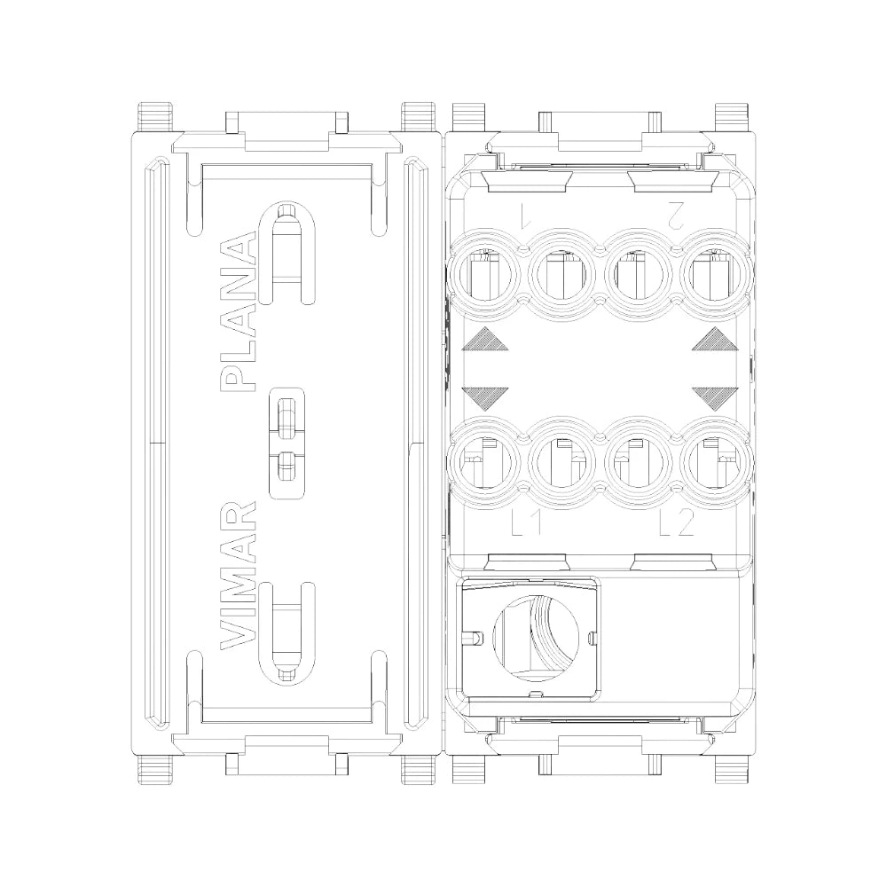 Vimar Plana 2P 20AX 1-Way Switch, 250V, IP40, Flush Mount — Quality Boat Parts