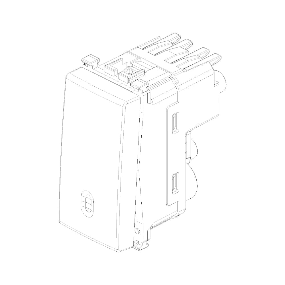 Vimar ARKÉ 1P 10AX 2-Way Switch, 250V, IP40, Replaceable Button — Quality Boat Parts