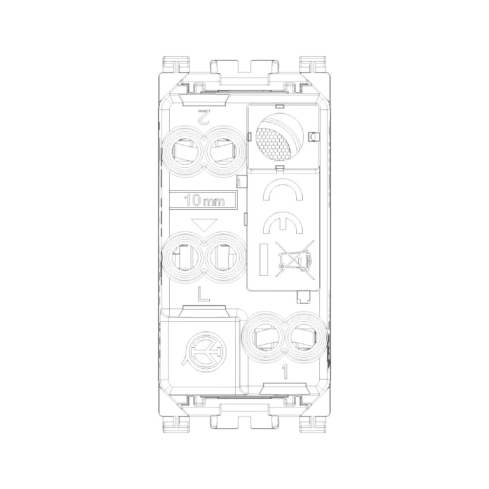 Vimar ARKÉ 1P 10AX 2-Way Switch, 250V, IP40, Replaceable Button — Quality Boat Parts