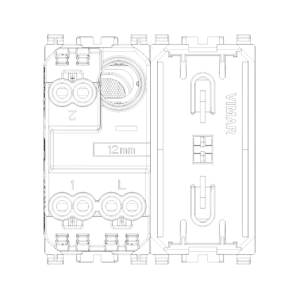 Vimar ARKÉ 1P 10AX 2-Way Switch, 250V, IP40, Replaceable Button — Quality Boat Parts