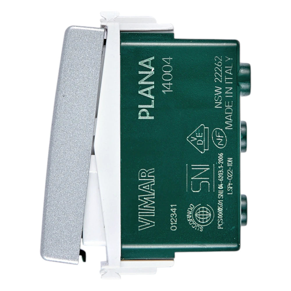 Vimar PLANA 1P 10AX 2-Way Switch, 250V, IP40, Lightable — Quality Boat Parts