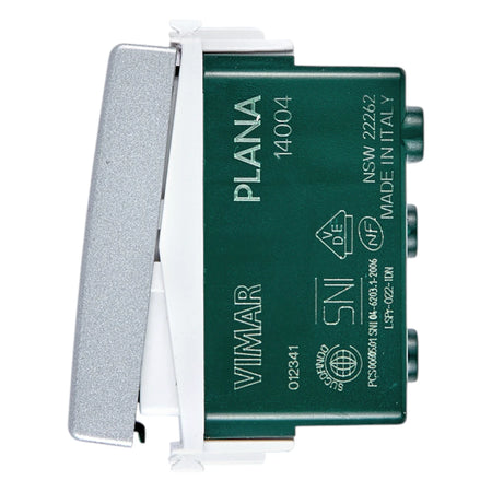 Vimar PLANA 1P 10AX 2-Way Switch, 250V, IP40, Lightable — Quality Boat Parts