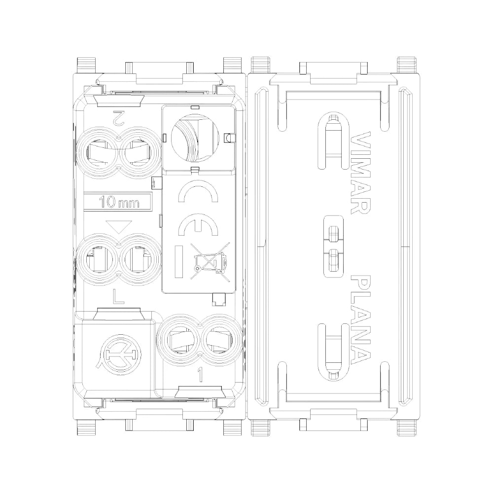 Vimar PLANA 1P 10AX 2-Way Switch, 250V, IP40, Lightable — Quality Boat Parts