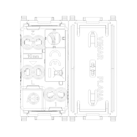 Vimar PLANA 1P 10AX 2-Way Switch, 250V, IP40, Lightable — Quality Boat Parts