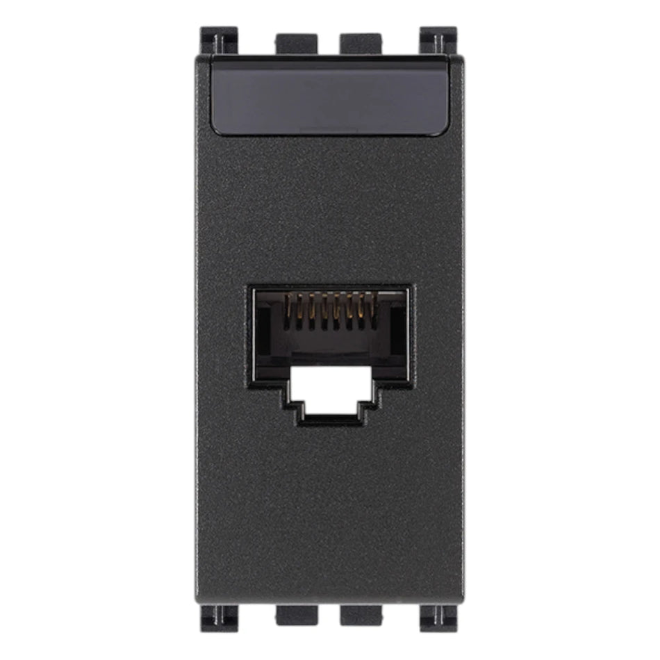 Vimar ARKÉ RJ45 Netsafe Outlet, T568A/B Universal Wiring, 8 Contacts, Tool-Free Insulation-Piercing Terminals — Quality Boat Parts