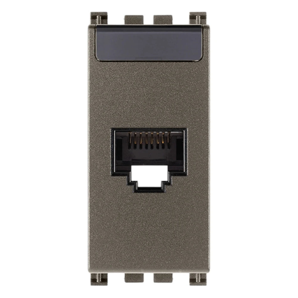 Vimar ARKÉ RJ45 Netsafe Outlet, T568A/B Universal Wiring, 8 Contacts, Tool-Free Insulation-Piercing Terminals — Quality Boat Parts
