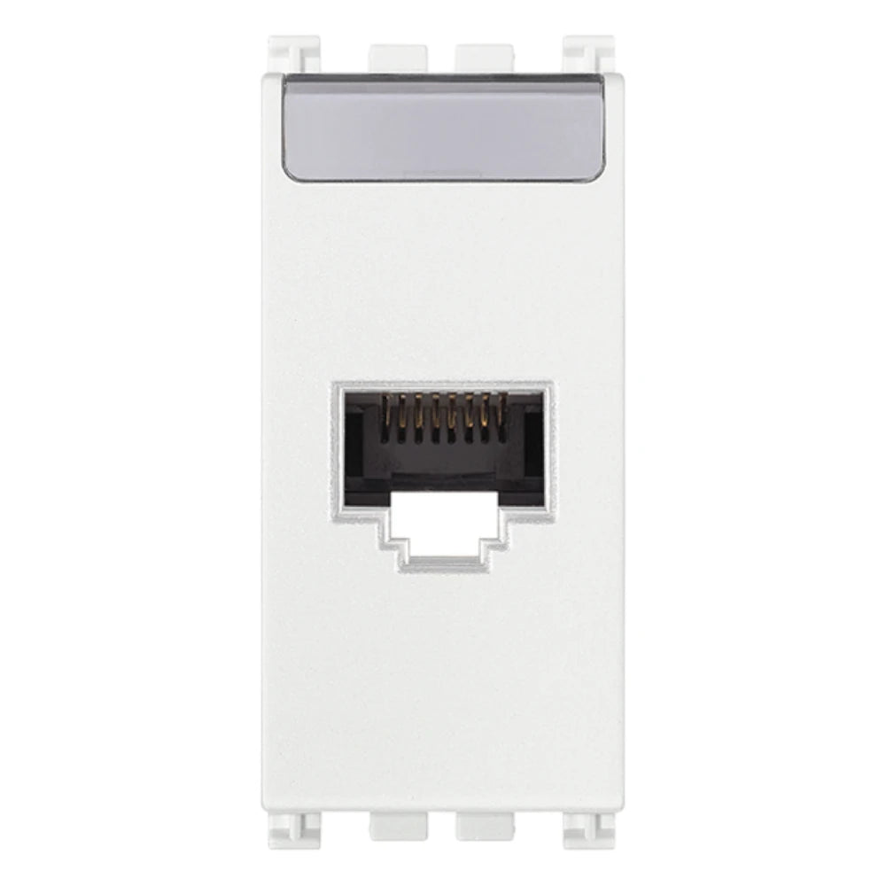 Vimar ARKÉ RJ45 Netsafe Outlet, T568A/B Universal Wiring, 8 Contacts, Tool-Free Insulation-Piercing Terminals — Quality Boat Parts
