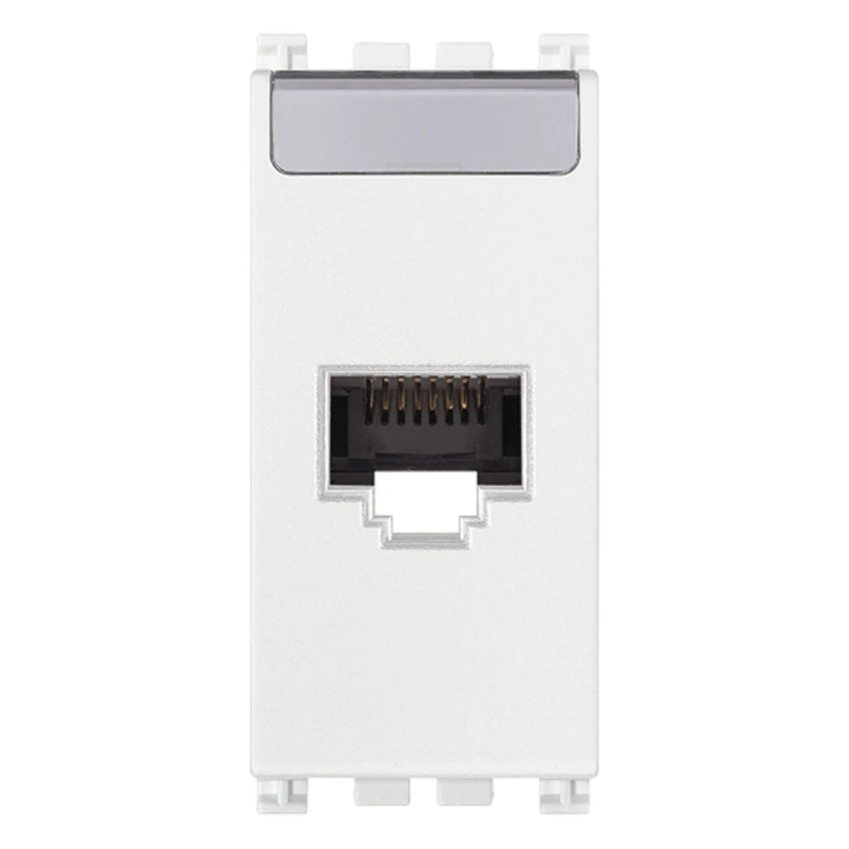 Vimar ARKÉ RJ45 Netsafe Outlet, T568A/B Universal Wiring, 8 Contacts, Tool-Free Insulation-Piercing Terminals — Quality Boat Parts