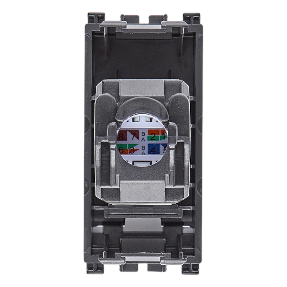 Vimar ARKÉ RJ45 Netsafe Outlet, T568A/B Universal Wiring, 8 Contacts, Tool-Free Insulation-Piercing Terminals — Quality Boat Parts