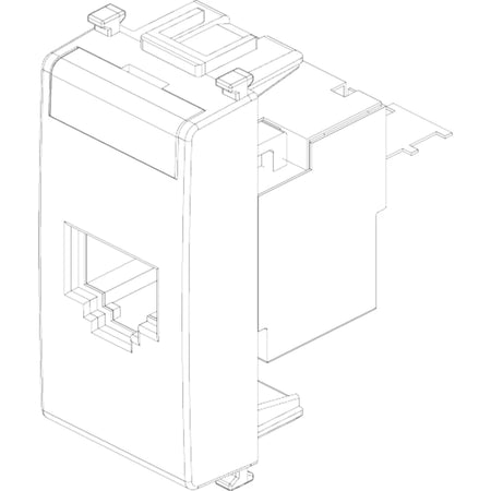 Vimar Plana RJ45 Netsafe Outlet, T568A/B Universal Wiring — Quality Boat Parts