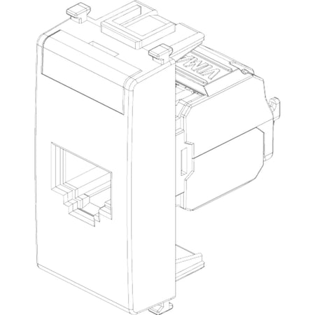 Vimar Plana RJ45 Netsafe Outlet, T568A/B Universal Wiring — Quality Boat Parts
