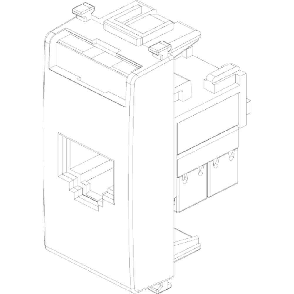 Vimar Plana RJ45 Netsafe Outlet, T568A/B Universal Wiring — Quality Boat Parts