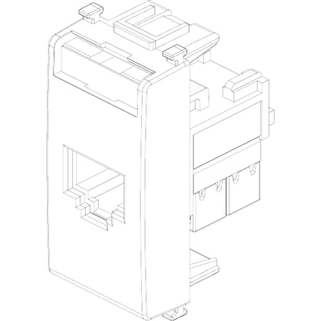 Vimar Plana RJ45 Netsafe Outlet, T568A/B Universal Wiring — Quality Boat Parts