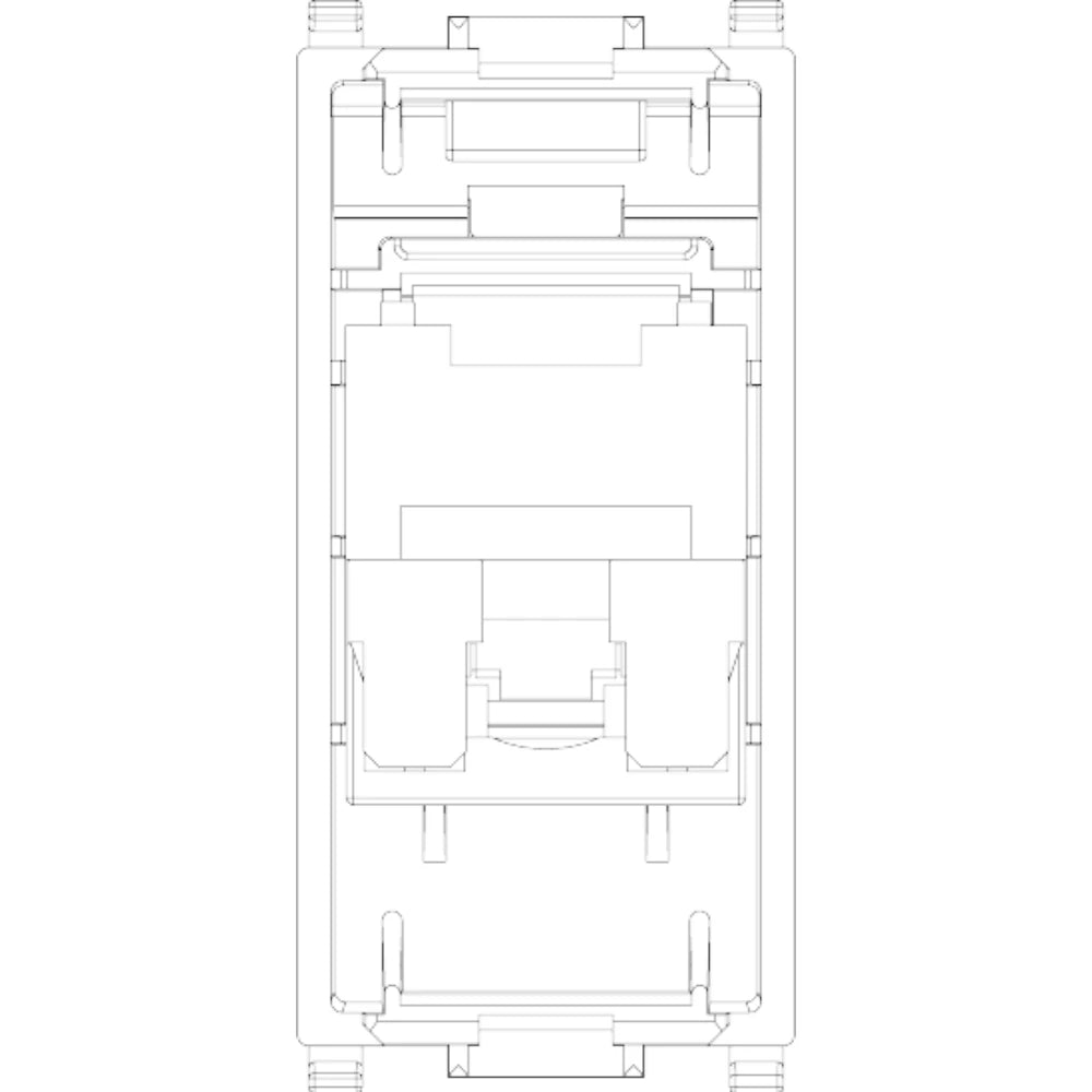 Vimar Plana RJ45 Netsafe Outlet, T568A/B Universal Wiring — Quality Boat Parts