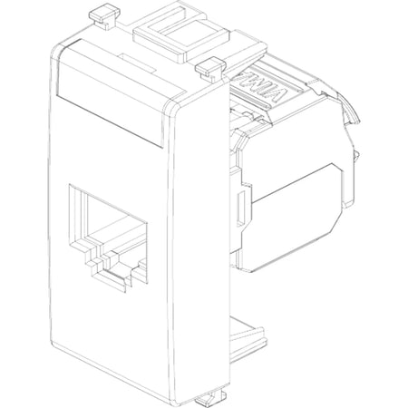Vimar Plana RJ45 Netsafe Outlet, T568A/B Universal Wiring — Quality Boat Parts