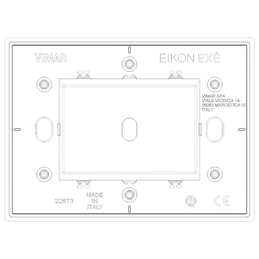 Vimar EIKON Vintage Cover Plate, Metal, IP00, Clamp Mounting — Quality Boat Parts
