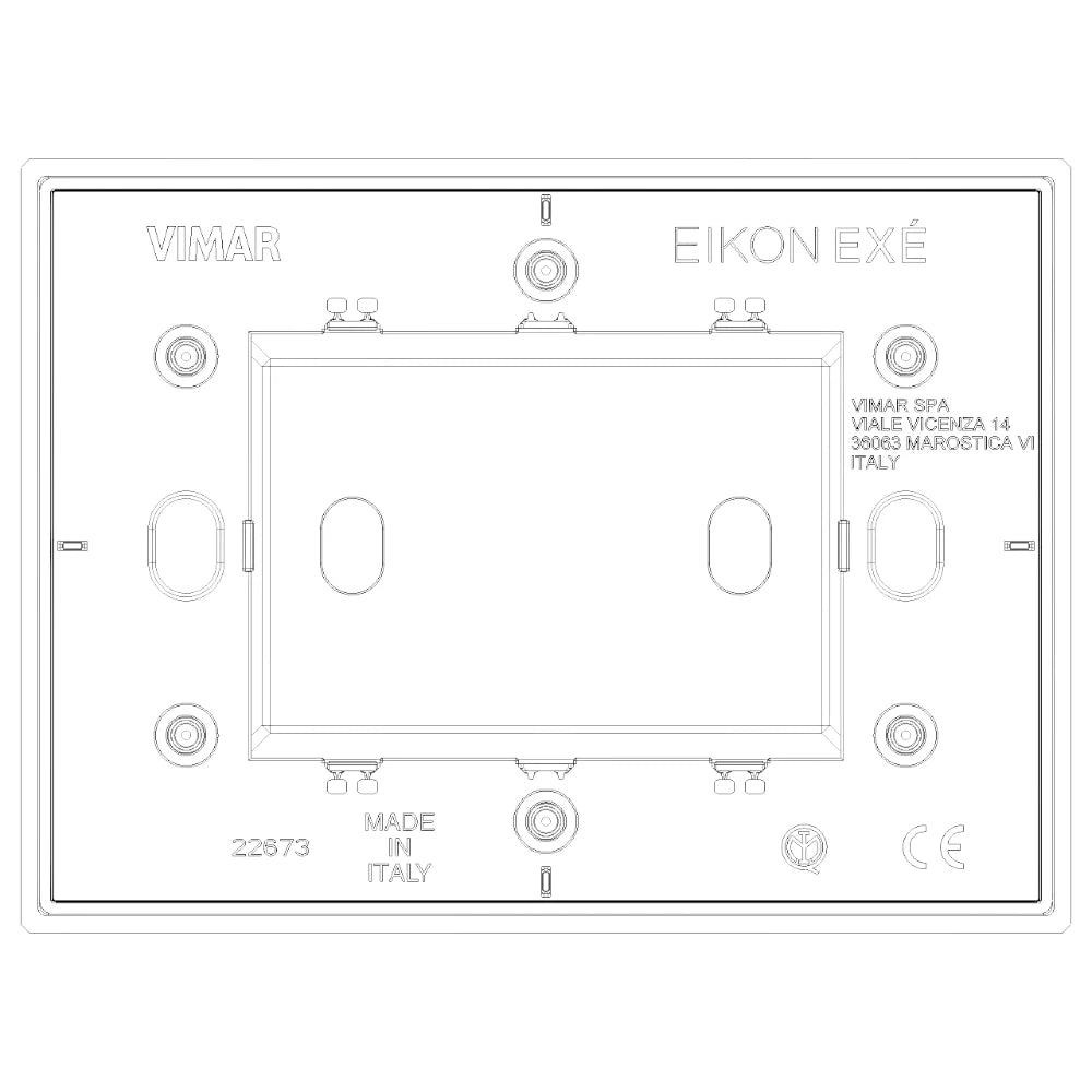 Vimar EIKON Vintage Cover Plate, Metal, IP00, Clamp Mounting — Quality Boat Parts