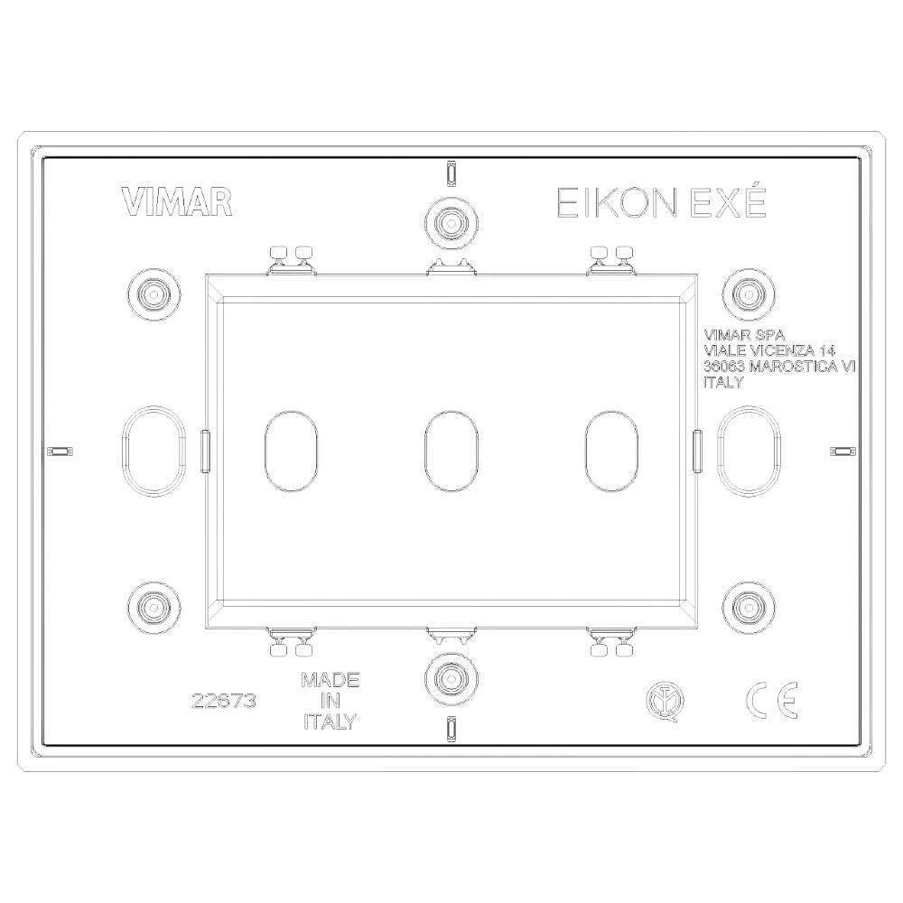 Vimar EIKON Vintage Cover Plate, Metal, IP00, Clamp Mounting — Quality Boat Parts