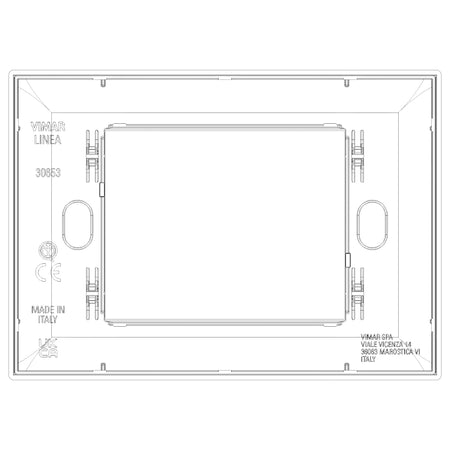 Vimar LINEA 3-Module Cover Plate, Horizontal/Vertical Mount, IP00 — Quality Boat Parts