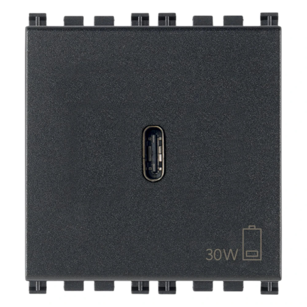 Vimar ARKÉ USB-C Supply Unit, 2 Modules, Power Delivery, 120-240V, Flush Mount — Quality Boat Parts