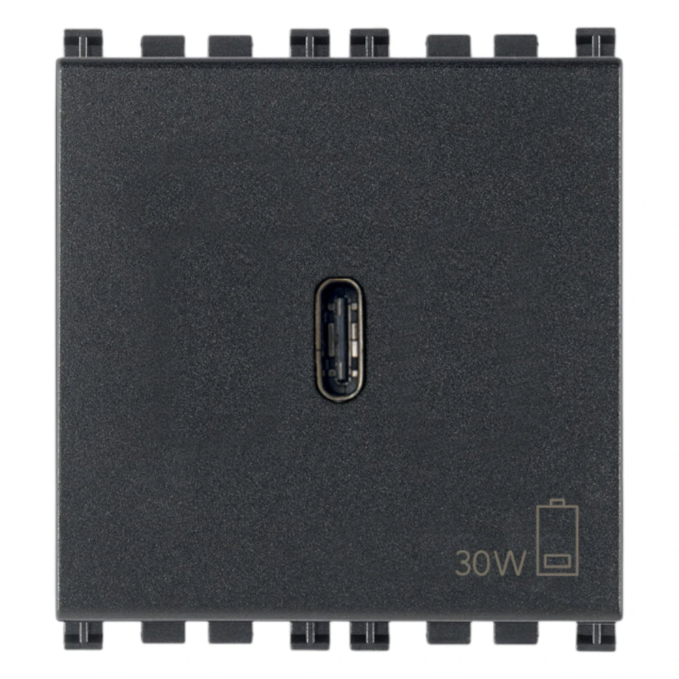 Vimar ARKÉ USB-C Supply Unit, 2 Modules, Power Delivery, 120-240V, Flush Mount — Quality Boat Parts