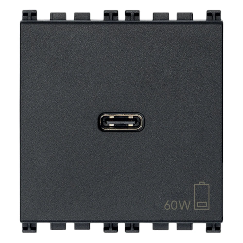 Vimar ARKÉ USB-C Supply Unit, 2 Modules, Power Delivery, 120-240V, Flush Mount — Quality Boat Parts