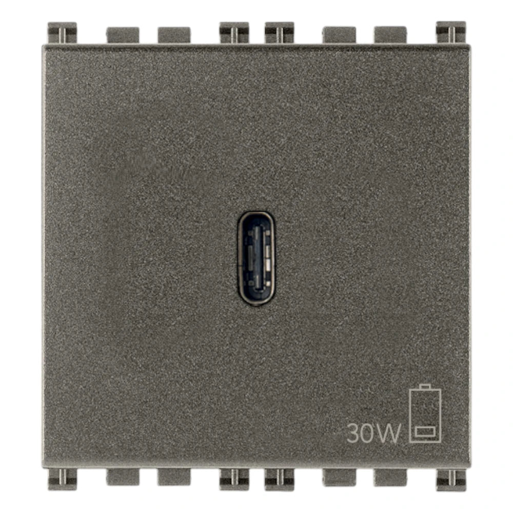 Vimar ARKÉ USB-C Supply Unit, 2 Modules, Power Delivery, 120-240V, Flush Mount — Quality Boat Parts