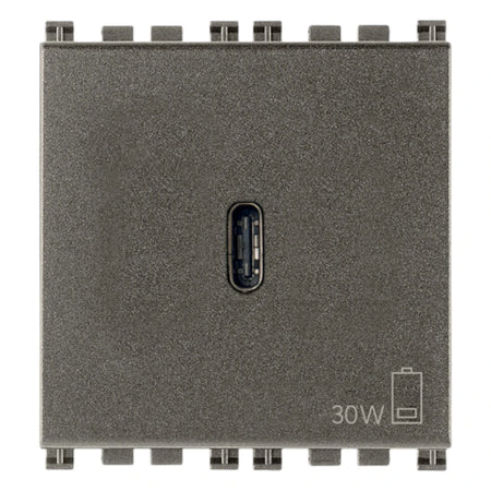 Vimar ARKÉ USB-C Supply Unit, 2 Modules, Power Delivery, 120-240V, Flush Mount — Quality Boat Parts