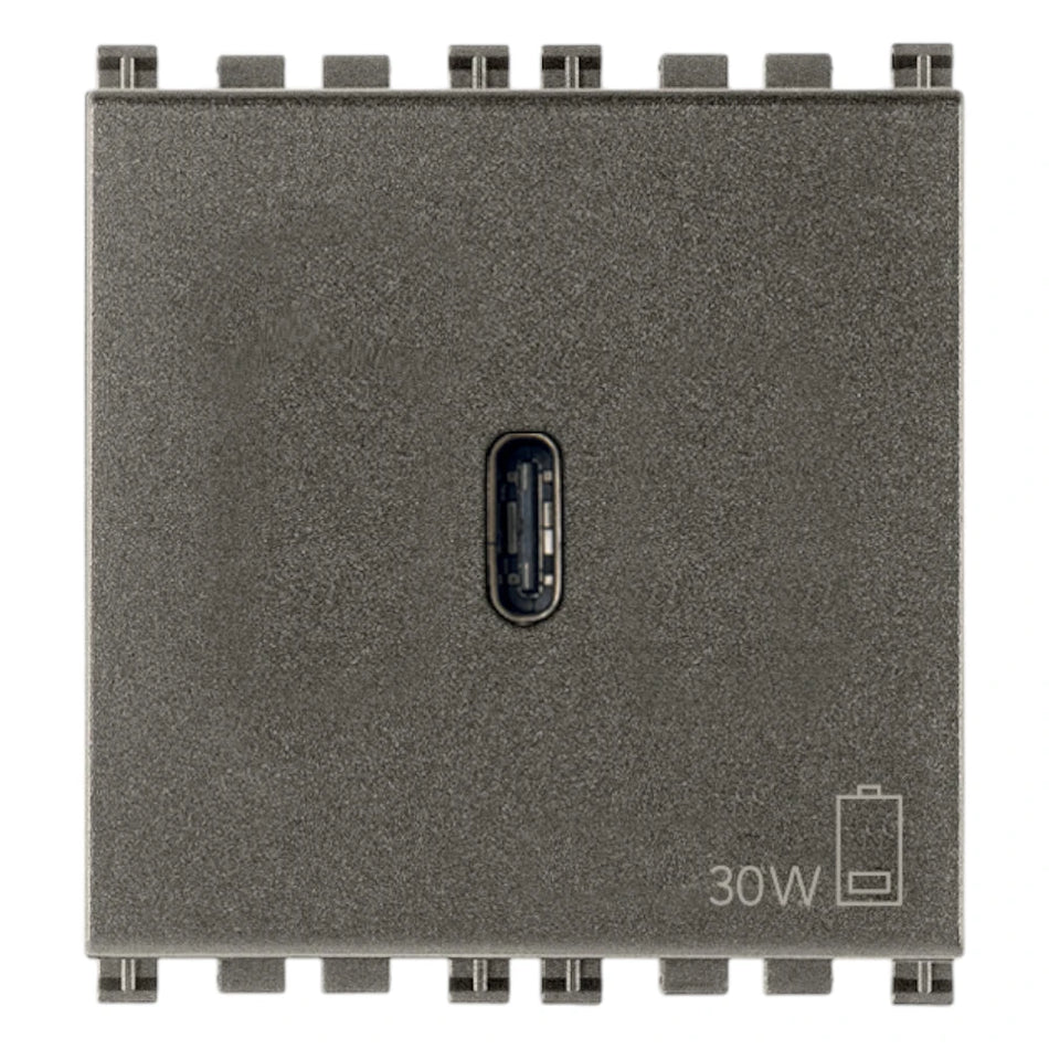 Vimar ARKÉ USB-C Supply Unit, 2 Modules, Power Delivery, 120-240V, Flush Mount — Quality Boat Parts