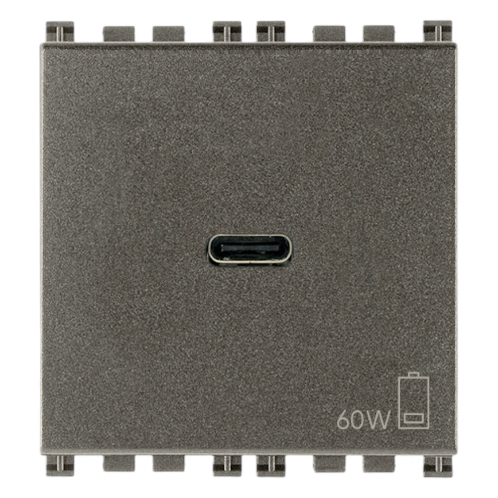 Vimar ARKÉ USB-C Supply Unit, 2 Modules, Power Delivery, 120-240V, Flush Mount — Quality Boat Parts