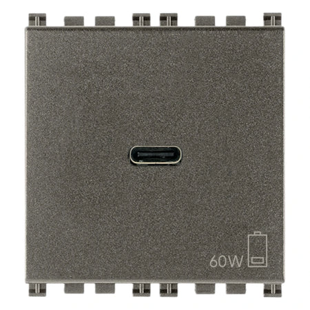 Vimar ARKÉ USB-C Supply Unit, 2 Modules, Power Delivery, 120-240V, Flush Mount — Quality Boat Parts