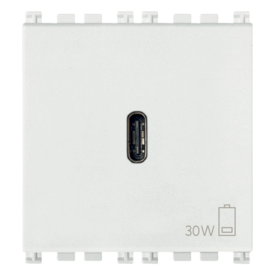 Vimar ARKÉ USB-C Supply Unit, 2 Modules, Power Delivery, 120-240V, Flush Mount — Quality Boat Parts