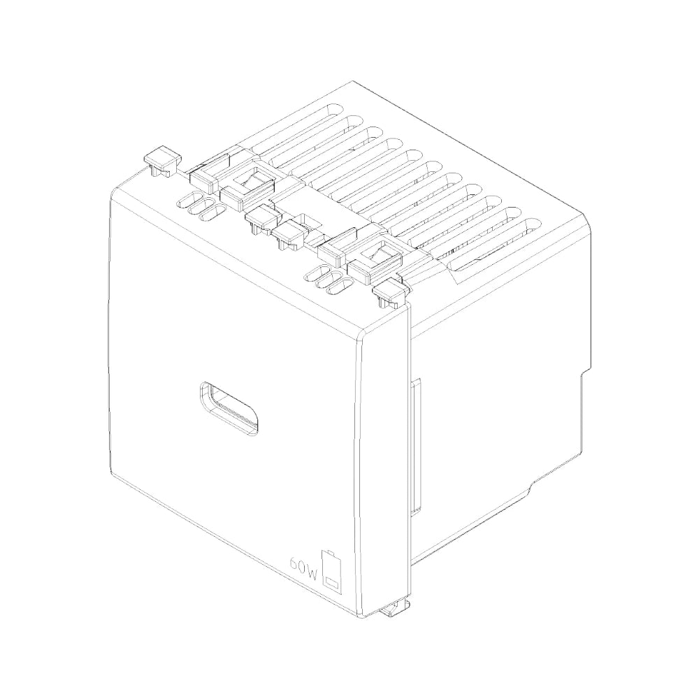 Vimar ARKÉ USB-C Supply Unit, 2 Modules, Power Delivery, 120-240V, Flush Mount — Quality Boat Parts