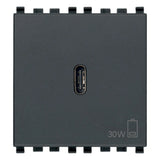 Vimar EIKON 2-Module USB-C Supply Unit, 120-240V, USB Power Delivery, Flush-Mounted, 1 USB-C Port — Quality Boat Parts