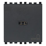 Vimar EIKON 2-Module USB-C Supply Unit, 120-240V, USB Power Delivery, Flush-Mounted, 1 USB-C Port — Quality Boat Parts