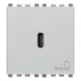 Vimar EIKON 2-Module USB-C Supply Unit, 120-240V, USB Power Delivery, Flush-Mounted, 1 USB-C Port — Quality Boat Parts