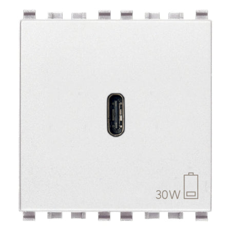 Vimar EIKON 2-Module USB-C Supply Unit, 120-240V, USB Power Delivery, Flush-Mounted, 1 USB-C Port — Quality Boat Parts