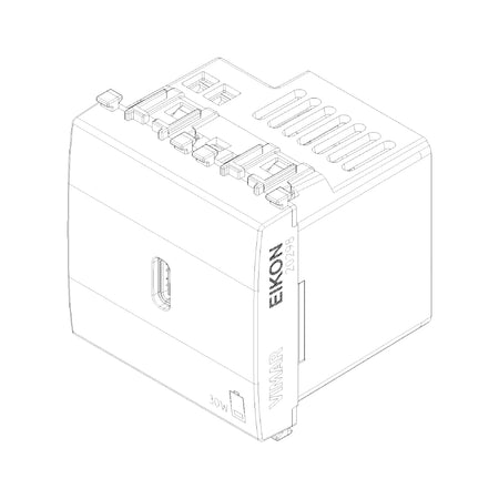 Vimar EIKON 2-Module USB-C Supply Unit, 120-240V, USB Power Delivery, Flush-Mounted, 1 USB-C Port — Quality Boat Parts