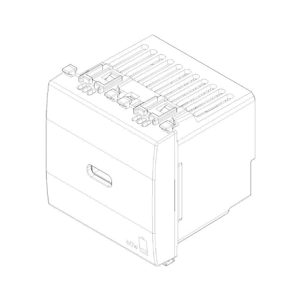 Vimar EIKON 2-Module USB-C Supply Unit, 120-240V, USB Power Delivery, Flush-Mounted, 1 USB-C Port — Quality Boat Parts