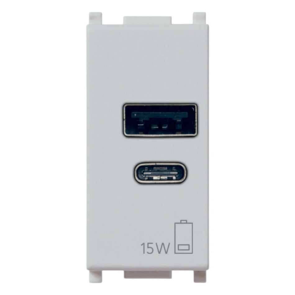 Vimar Plana 1 Module USB Power Supply Unit, 120-240V, 50/60 Hz — Quality Boat Parts