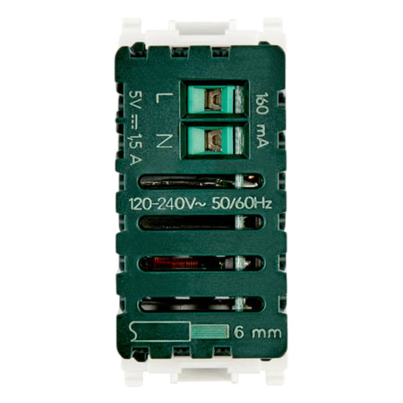 Vimar Plana 1 Module USB Power Supply Unit, 120-240V, 50/60 Hz — Quality Boat Parts