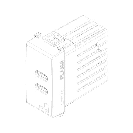Vimar Plana 1 Module USB Power Supply Unit, 120-240V, 50/60 Hz — Quality Boat Parts
