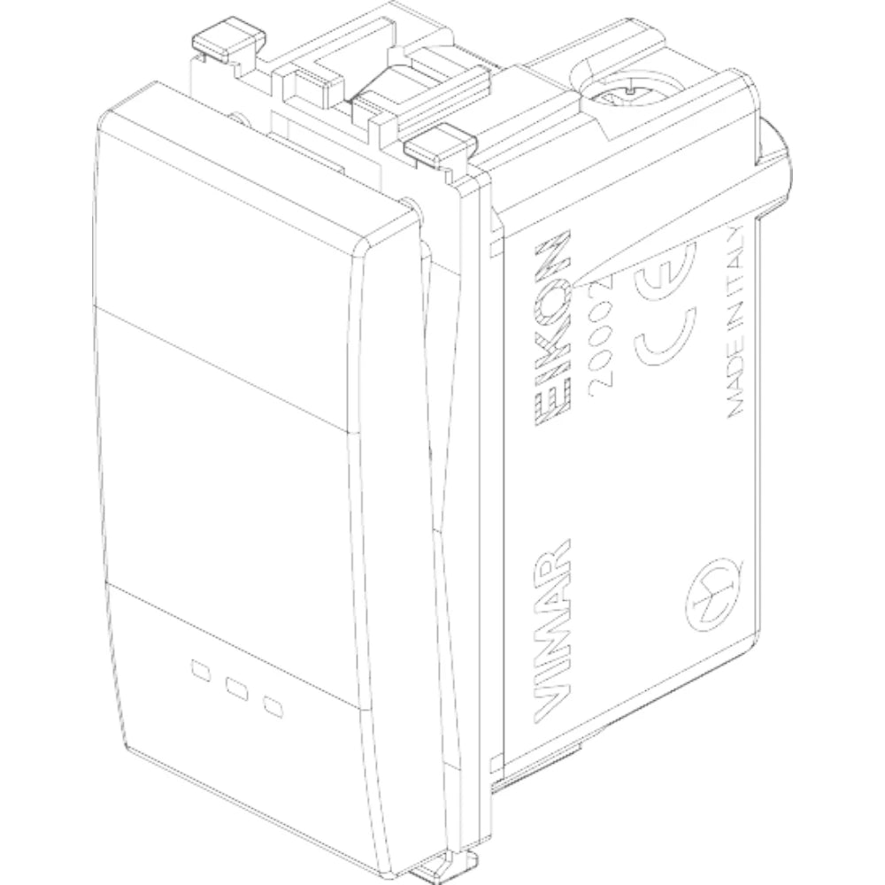 Vimar EIKON 1P 1-Way Switch, 20AX, 250V, IP40, Optional LED Lighting — Quality Boat Parts